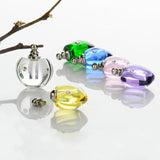 10PCS Crystal Vial Pendants Mini Glass Bottles Screw Cap Necklace Perfume Bottle