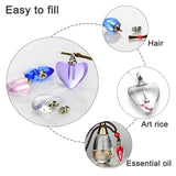 10PCS Crystal Vial Pendants Mini Glass Bottles Screw Cap Necklace Perfume Bottle