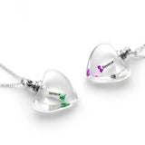 10PCS Crystal Vial Pendants Mini Glass Bottles Screw Cap Necklace Perfume Bottle