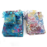 100pcs Coral Bronzing Organza Bags Wedding Christmas Gift Bags Jewelry Pouches