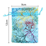100pcs Coral Bronzing Organza Bags Wedding Christmas Gift Bags Jewelry Pouches