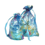 100pcs Coral Bronzing Organza Bags Wedding Christmas Gift Bags Jewelry Pouches