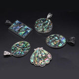 Abalone Shell Geometric Pendant Jewelry Making DIY Necklace Earring Accessorie