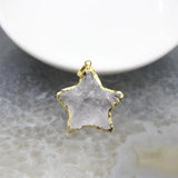 Rough Quartz Star Moon Pendants Crystal Arrow Charms DIY Necklace