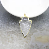 Rough Quartz Star Moon Pendants Crystal Arrow Charms DIY Necklace