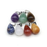 7PC Natural Stone Pendant Amethyst Healing Crystal Charms for Jewelry Making DIY