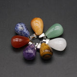 7PC Natural Stone Pendant Amethyst Healing Crystal Charms for Jewelry Making DIY