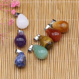 7PC Natural Stone Pendant Amethyst Healing Crystal Charms for Jewelry Making DIY