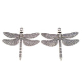 5pcs Antique Silver Large Dragonfly Charms Pendants for Jewelry Making 71x63mm