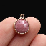 Gemstone Pendants Rose Quartz Amethyst for Jewelry Making DIY Necklace Earrings