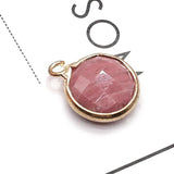 Gemstone Pendants Rose Quartz Amethyst for Jewelry Making DIY Necklace Earrings