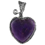 Heart Shape Natural Stone Pendant for Jewelry Making