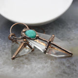 Polished Piezoelectric Crystals Amazonite Glass Charms Necklace DIY