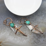 Polished Piezoelectric Crystals Amazonite Glass Charms Necklace DIY