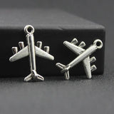 Vintage Airplane Jet Charms for Jewelry Making 50pcs