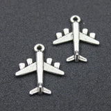 Vintage Airplane Jet Charms for Jewelry Making 50pcs