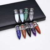 Amethyst Quartz Lapis Lazuli Stone Charms for DIY Necklaces