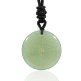 Natural Crystal Circular Plate Guardian Charm Pendant