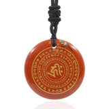 Crystal Circular Plate Guardian Charm Pendant