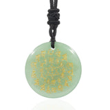 Crystal Circular Plate Religious Guardian Charm Pendant