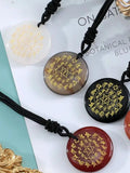 Crystal Circular Plate Religious Guardian Charm Pendant