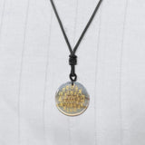 Crystal Circular Plate Religious Guardian Charm Pendant