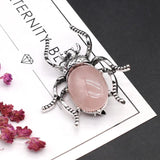 Rose Quartz Abalone Shell Oval Stone Charms for DIY Necklaces Women