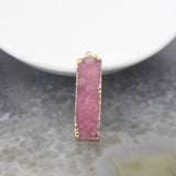 1pc Natural Agates Geode Druzy Quartz Pendants, DIY Earring Necklace Making