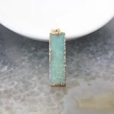 1pc Natural Agates Geode Druzy Quartz Pendants, DIY Earring Necklace Making