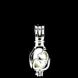 10Pcs Heart Bulb Pearl Cage Locket Aromatherapy Pendant