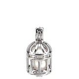 10Pcs Birdcage Pearl Cage Locket Aromatherapy Charm Pendant Necklace Bracelet
