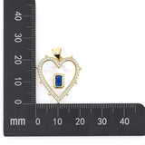 Shell Heart Pendant Necklace Zircon Plated Clavicle Chain Women Party Jewelry