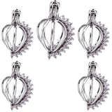 10Pcs Rhinestone Pearl Cage Locket Aromatherapy Pendant Jewelry Making