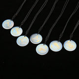 Nylon Rope Pendant with Natural Crystal Carved Constellation Pattern Chain Charm