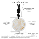Nylon Rope Pendant with Natural Crystal Carved Constellation Pattern Chain Charm