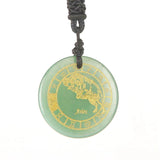 Nylon Rope Pendant Natural Crystal Twelve Constellations Chain Charm
