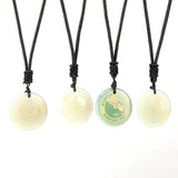Nylon Rope Pendant Natural Crystal Twelve Constellations Chain Charm