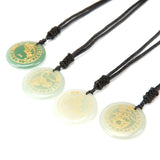 Nylon Rope Pendant Natural Crystal Twelve Constellations Chain Charm