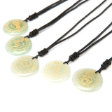 Nylon Rope Pendant Natural Crystal Twelve Constellations Chain Charm