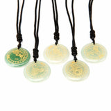 Nylon Rope Pendant Natural Crystal Twelve Constellations Chain Charm