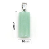5Pcs Agate Crystal Cylinder Pendant Healing Chakra Energy Charm Jewelry