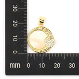 CZ Shell Heart Star Round Pendant Necklace for Women