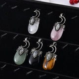 Natural Stone Pendant Neck Chains For Women Quartz Crystal Charm Necklace