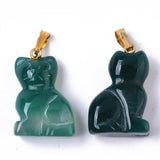 2pcs Cat Agates Charms for Jewelry Making DIY Necklace