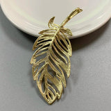 Feather Leaf Charms Pendants for Necklace Making 79x33mm