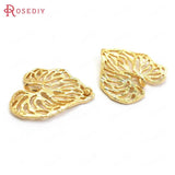 8pcs 20x19mm Brass Tree Leaf Charms Pendants for Jewelry Making
