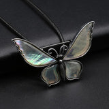 Natural Freshwater Shells Butterfly Necklace Pendant for Jewelry Making