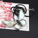 Natural Freshwater Shells Butterfly Necklace Pendant for Jewelry Making