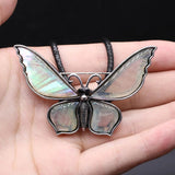 Natural Freshwater Shells Butterfly Necklace Pendant for Jewelry Making