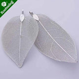 Electroplated Leaf Pendant, Filigree Leaf Charm for Jewelry Making